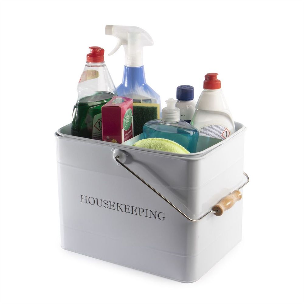 Vintage Housekeeping Cleaning Caddy White | M&W