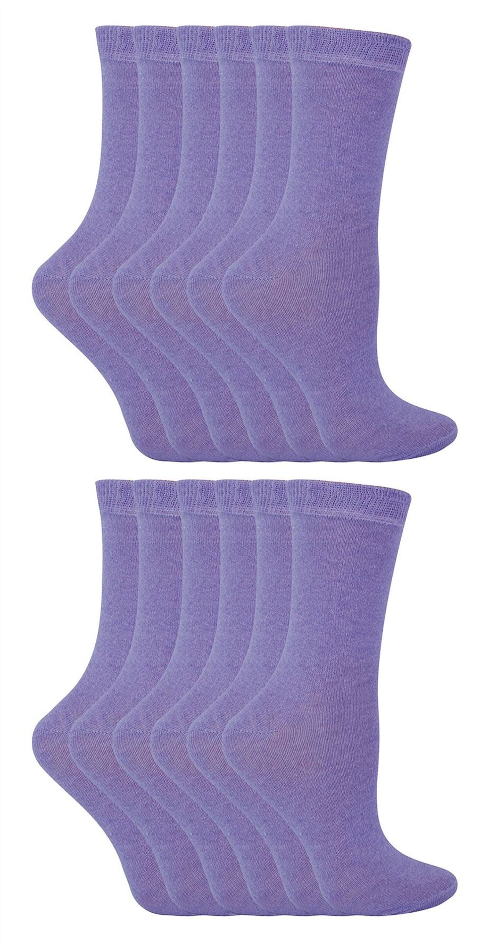 12 Pack KIDS Solid Colour Cotton Socks