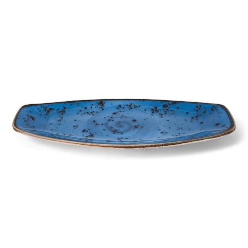 Porcelain Platter Reactive Blue 15 cm