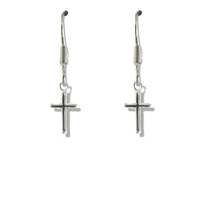 Girls Mini Cross Drop Earrings