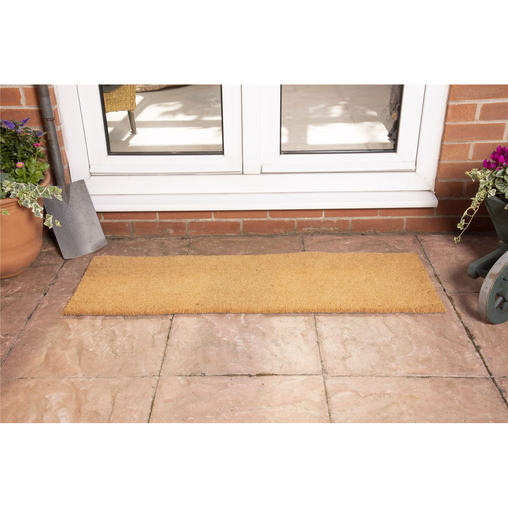 Astley Plain PVC Backed Coir 40x120cm Natural Doormat