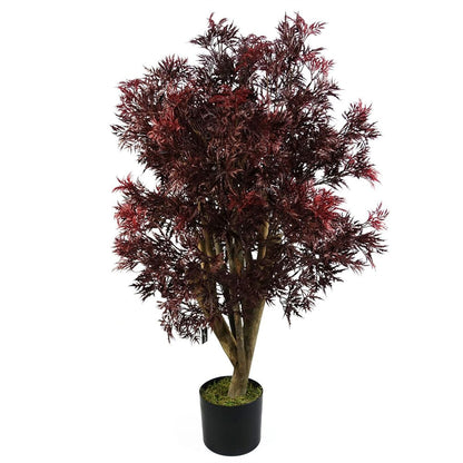 120cm Red Aralia Tree Artificial UV Resistant Outdoor