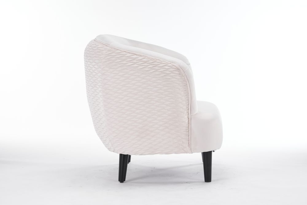 77CM CREAM VELVET ARM CHAIR