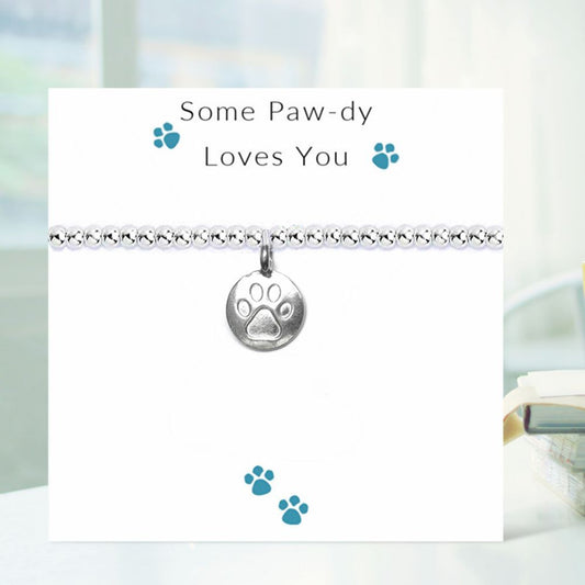 Some Paw-dy Loves You - Bracelet on Message Card