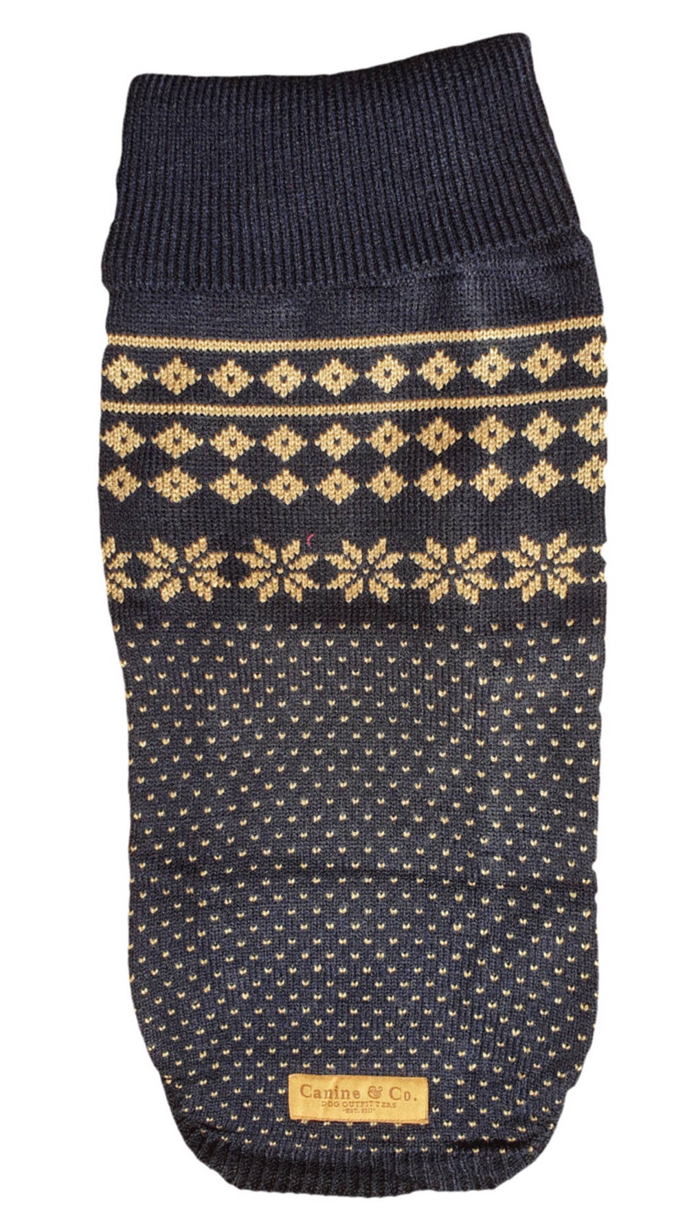 The Bailey Fair Isle - Gold on Blue