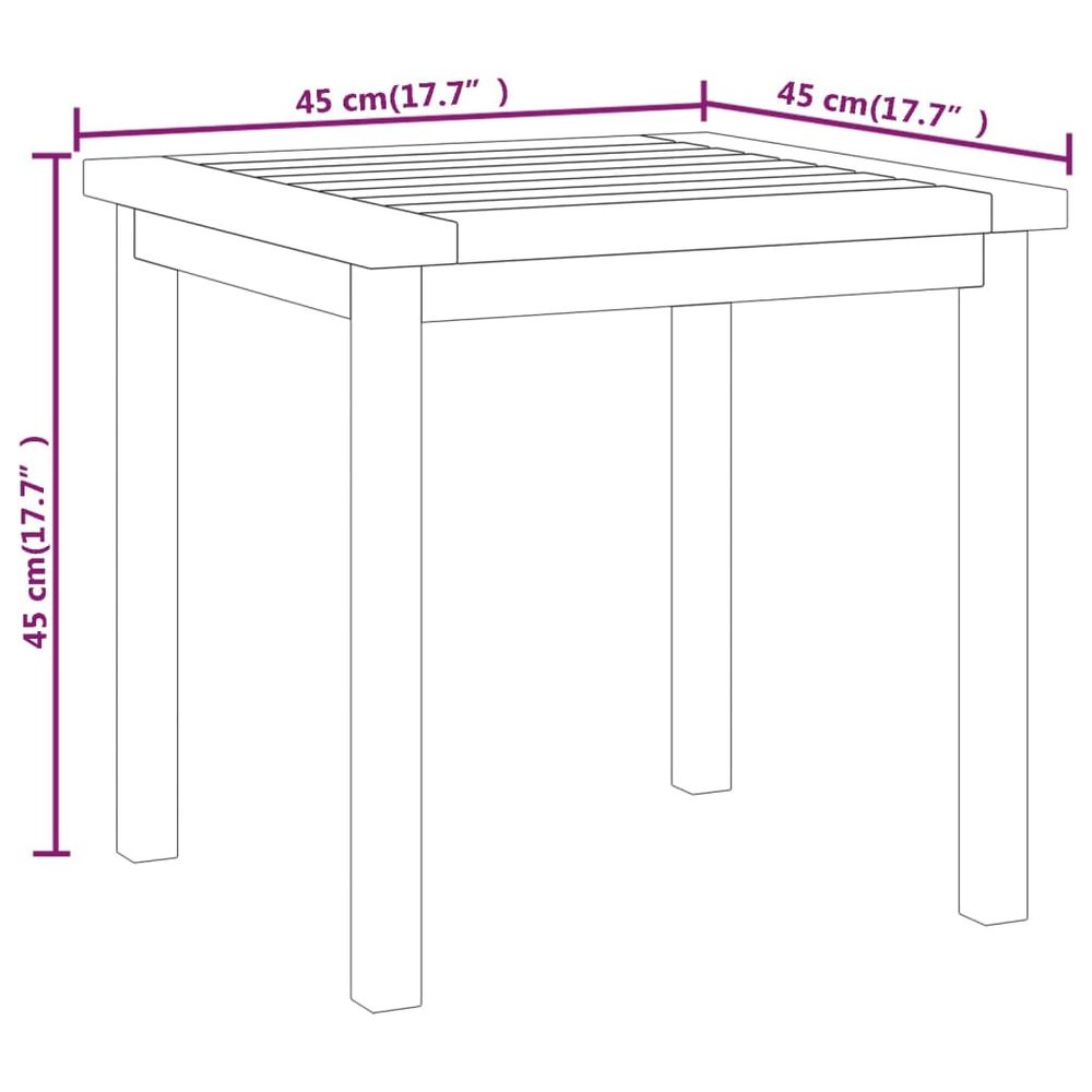 Side Table 45x45x45 cm Solid Wood Teak