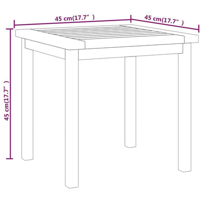 Side Table 45x45x45 cm Solid Wood Teak