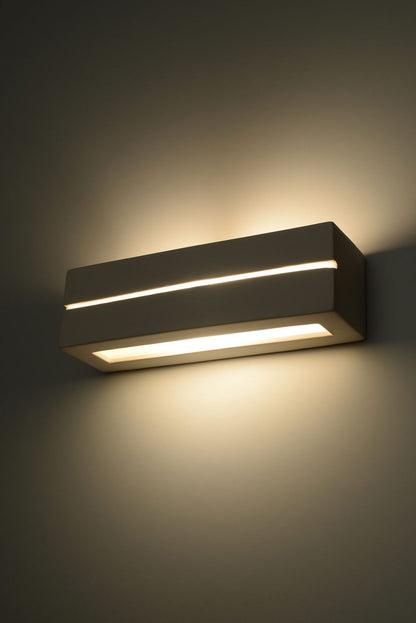 Wall Lamp Ceramic VEGA LINE Simple Classic Design Paintable LED27