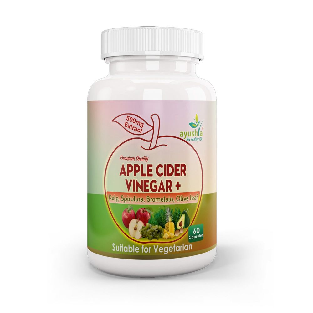 Apple Cider Vinegar Capsule with Kelp, Spirulina, Bromelain, Olive Leaf