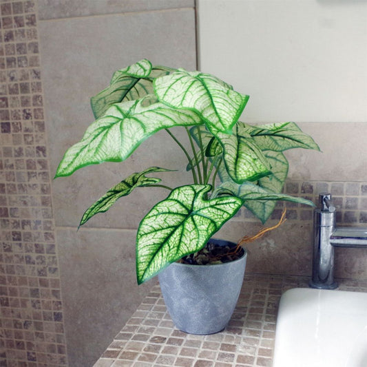 40cm Artificial Taro House Plant in Decorative Planter