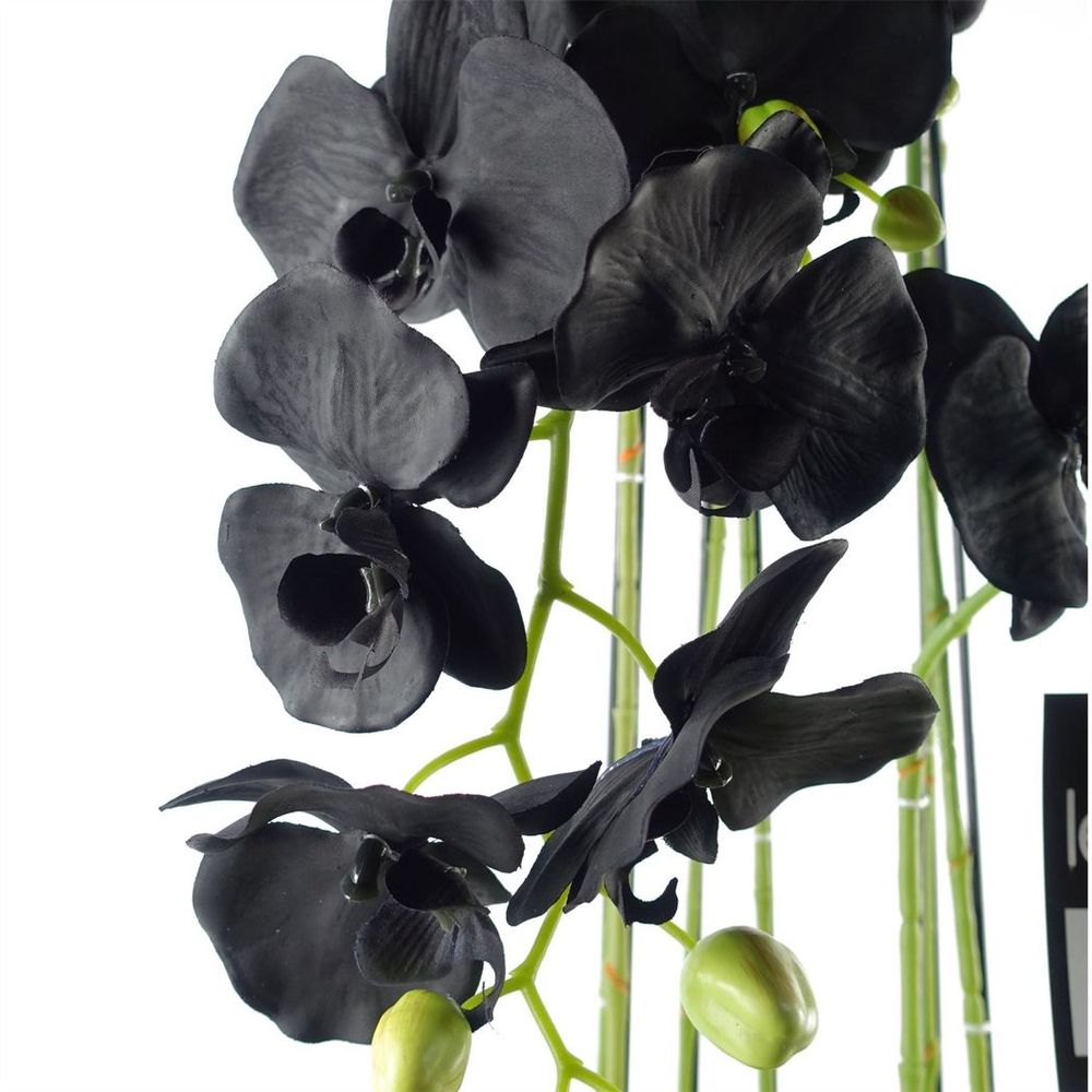 110cm Large Black Orchid Plant Artifcial 41 REAL TOUCH flowers