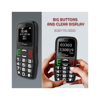 TTfone TT220 Big Button Mobile with Mains Charger