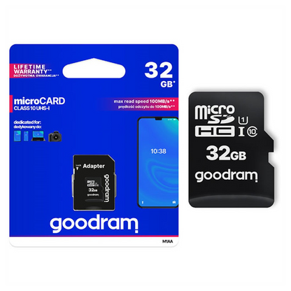 GOODRAM Micro SD Class 10 Memory Card with SD Adapter