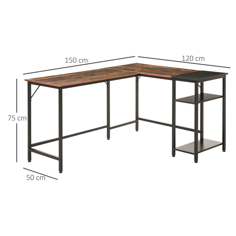 Computer Desk with Adjustable Storage Shelf Compact Gaming Workstation