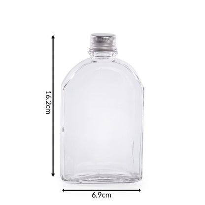 Glass Flask Bottles with Lids 200ml - Set of 10 | Pukkr