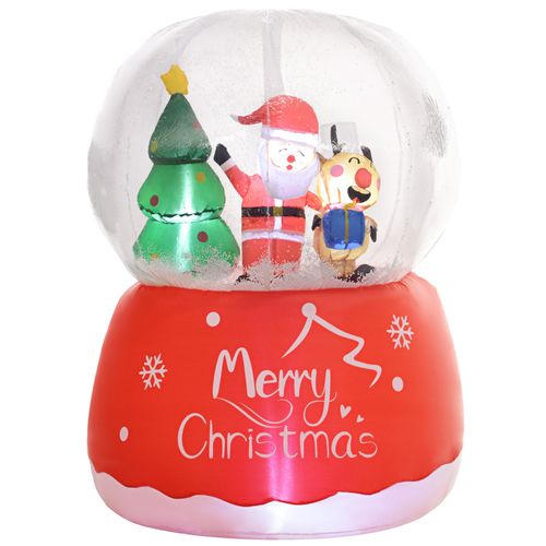 Outsunny 5.5FT Christmas Inflatable Crystal Ball with LED Lights for Party