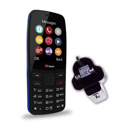 TTfone TT175 Dual SIM with Mains Charger, O2 Pay As You Go