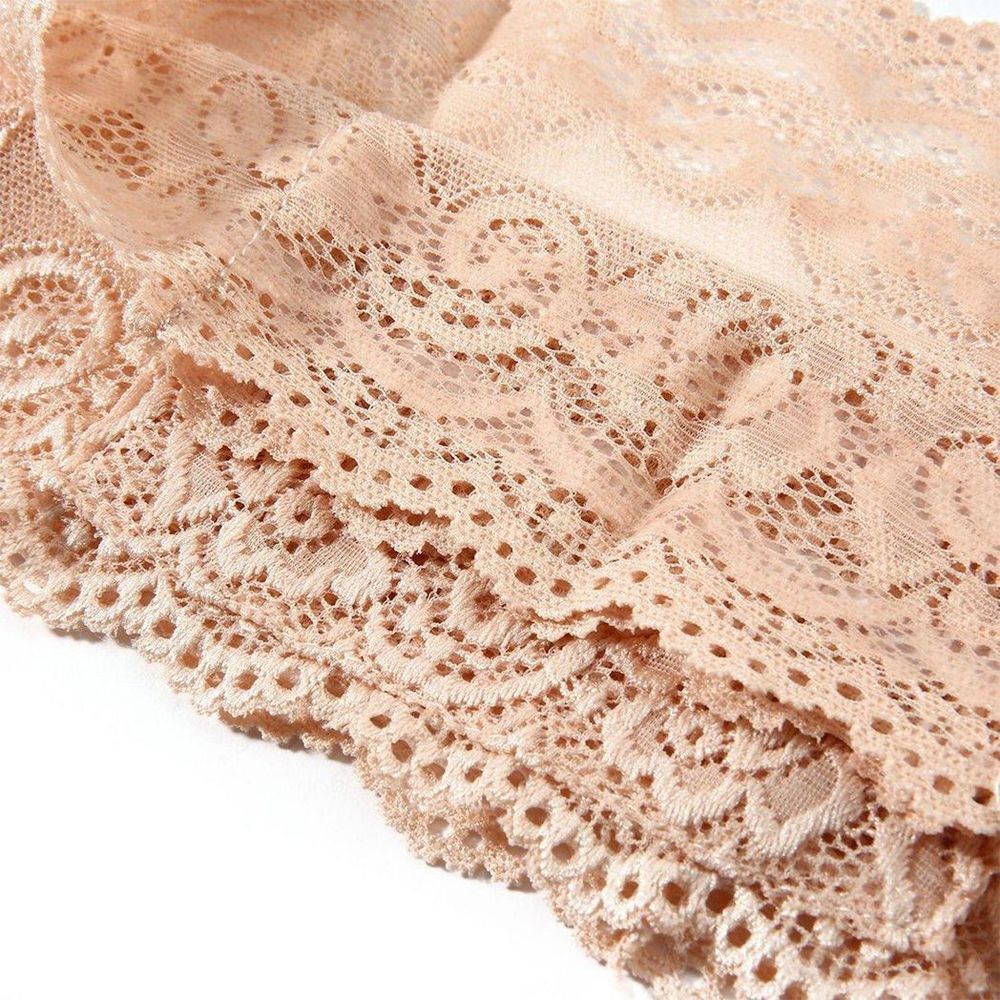 Women Lace Thigh Band with Anti-Slip Cellphone Pocket[L - Nude]