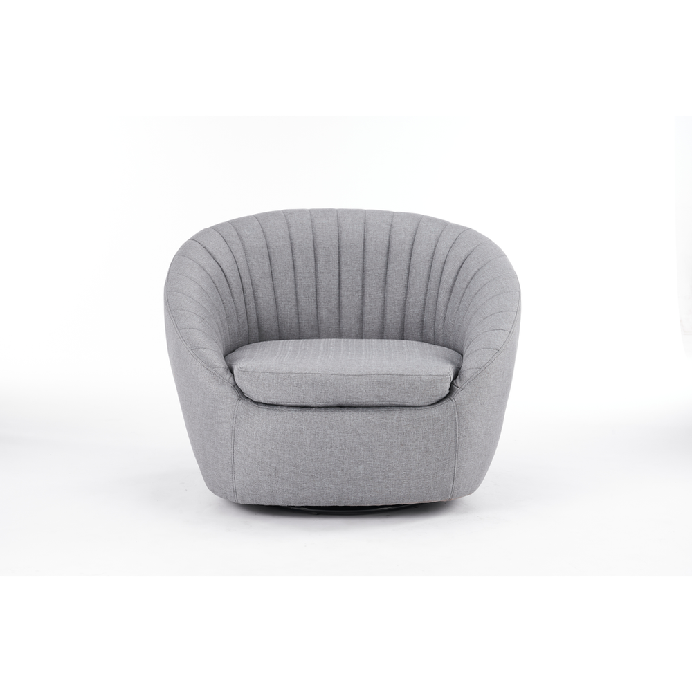 86CM GREY VELVET ARM CHAIR