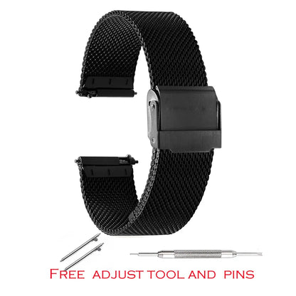 Mesh Watch Band for Seiko for DW Watch Milanese Strap 12 13 14 15 16 17 18 19 20 21 22 23 24mm Men Women Steel Watch Strap Tools