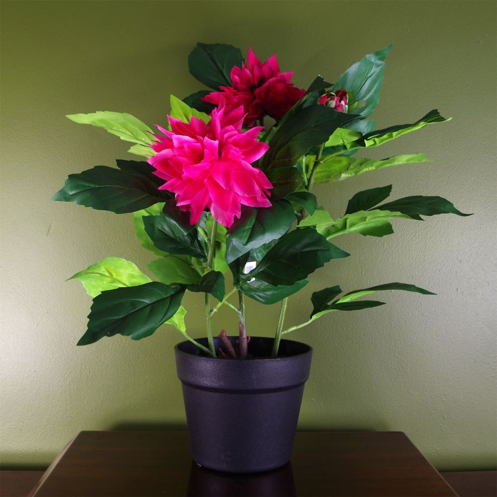 Artificial Dhalia Flowering Plant Pink