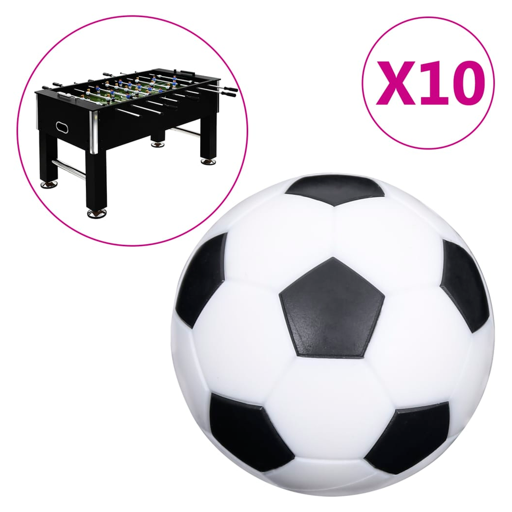 vidaXL Football Table Balls 10 pcs 32 mm ABS