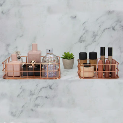 Rose Gold Organisation Baskets - Set of 4 | M&W