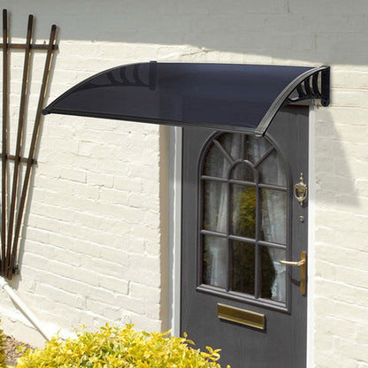 1.2m Tinted Door Canopy - Black