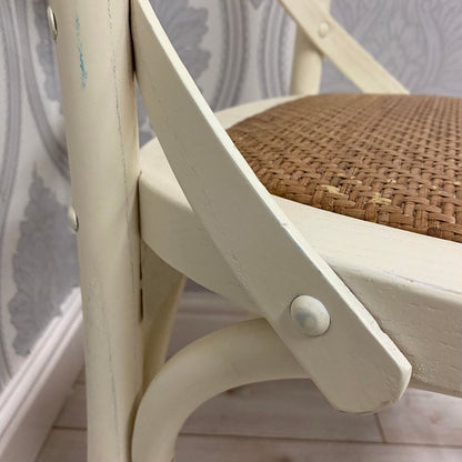 WHITE FRENCH CROSS BACK CHAIR