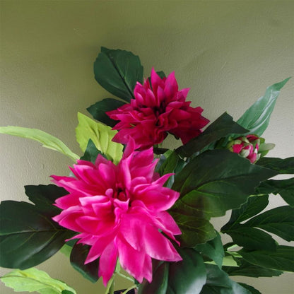 Artificial Dhalia Flowering Plant Pink