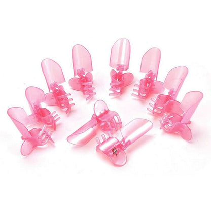 Envie Nail Polish Protection Clipper Protector Plastic Clip Tip Pink, Pack of 10