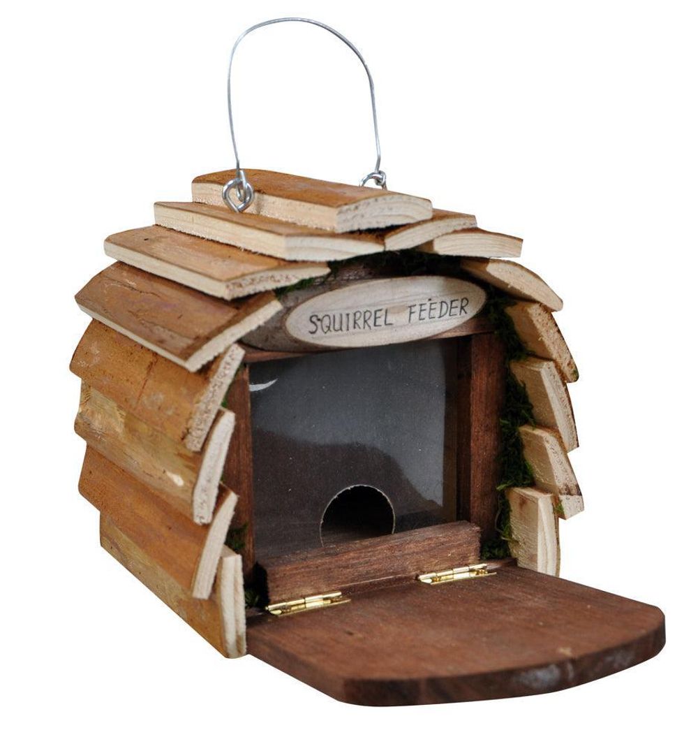 Wooden Squirrel Feeder