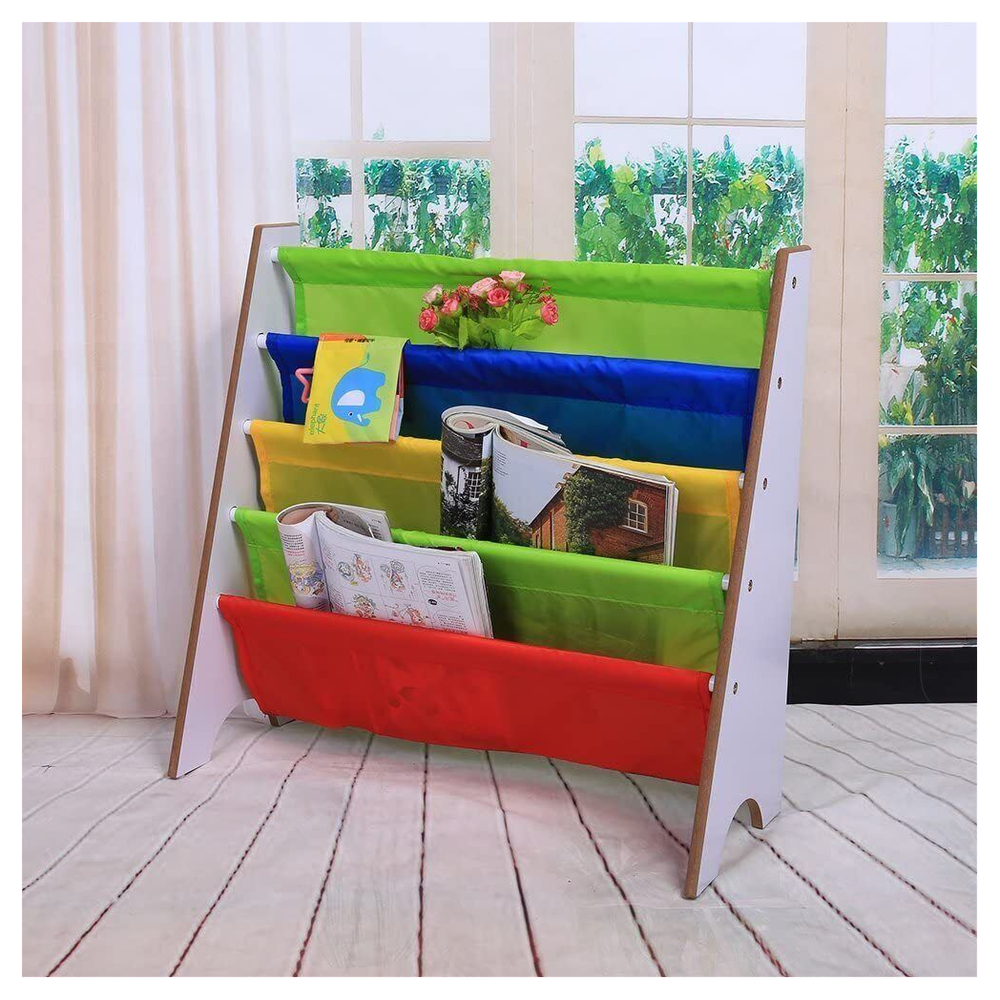 WHITE Wooden Book Shelf Multi Lining