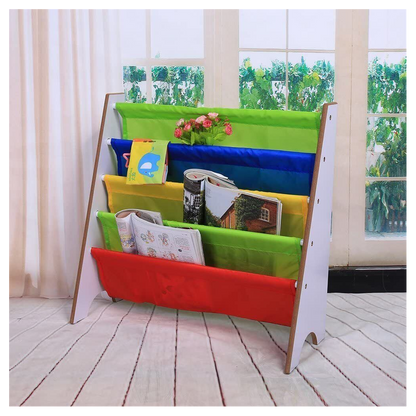 WHITE Wooden Book Shelf Multi Lining