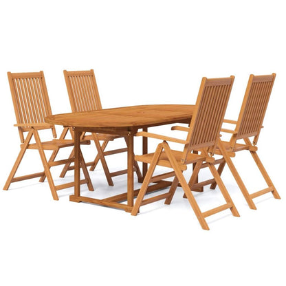 5 Piece Garden Dining Set Solid Wood Acacia