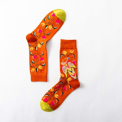 1 Pair Women Socks Cartoon Dog Octopus Flower Plant Kawaii Funny Casual Female Cotton Sock Hosiery Streetwear Harajuku Crew Sock