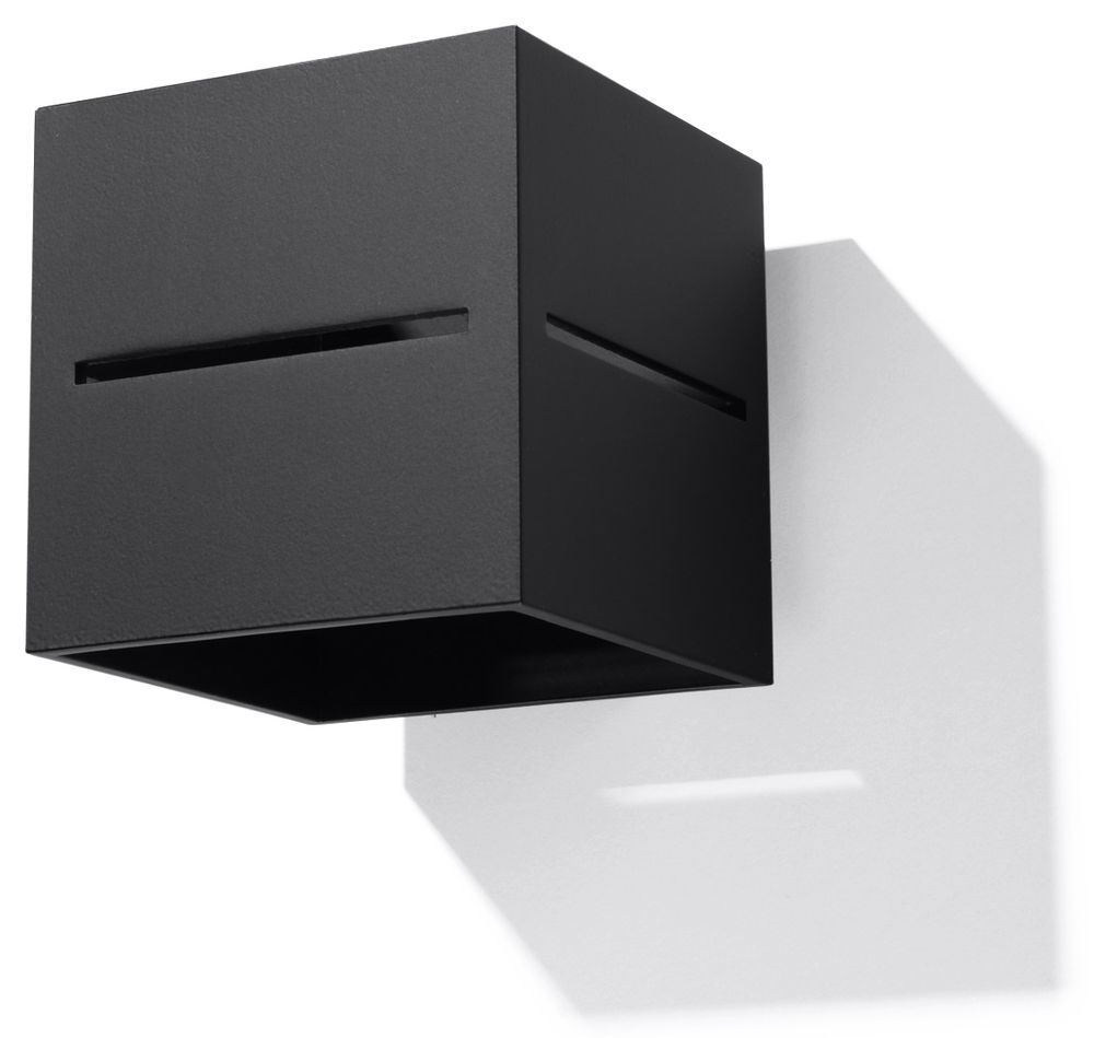 Wall Lamp LOBO Black Up/Down Square Shape Modern Loft Design G9