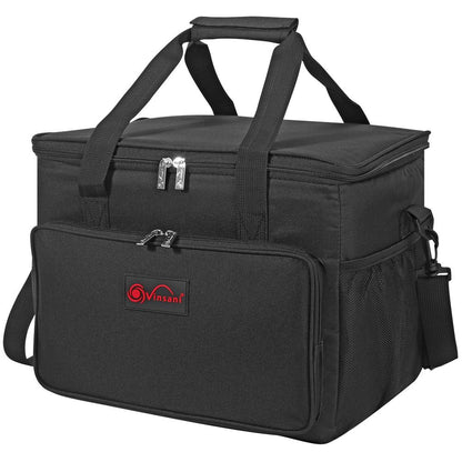 Black Cooler Bag Insulated Picnic Storage Bag for Picnic Camping