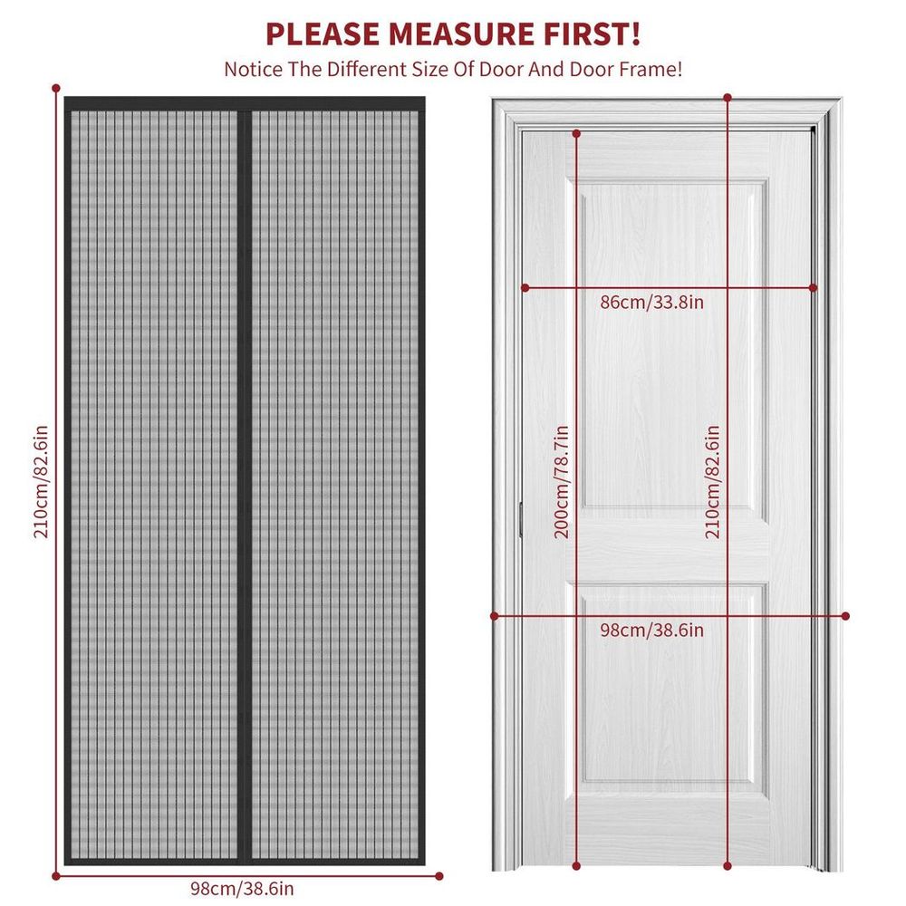 VINSANI MAGNETIC SCREEN DOOR BLACK 1010379