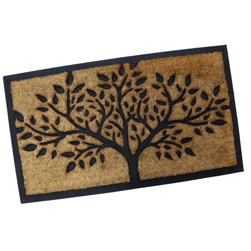 Chadderton Tree of Life Rubber Backed Coir Brush 40x70cm Doormat