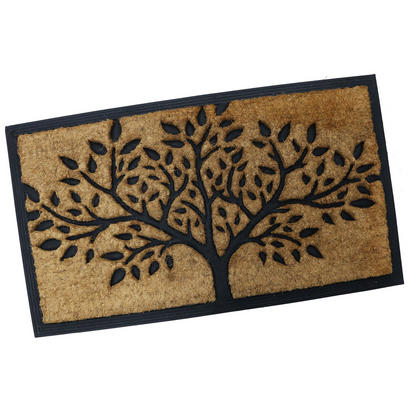 Chadderton Tree of Life Rubber Backed Coir Brush 40x70cm Doormat