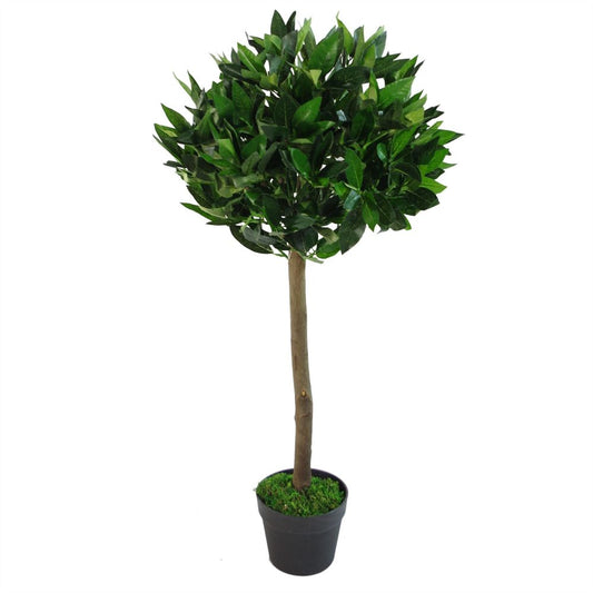 Deluxe Luxury Artificial Bay Leaf Laurel Tree Topiary Ball - 90cm (3ft) Tall