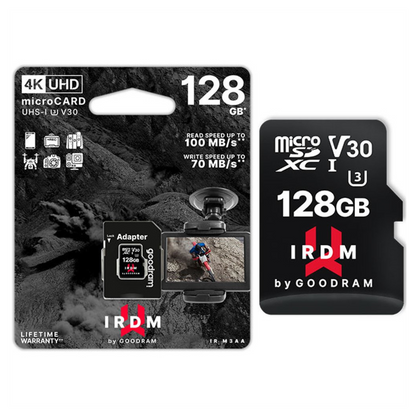 GOODRAM IRDM Micro SD Video Class V30 Memory Card with SD Adapter