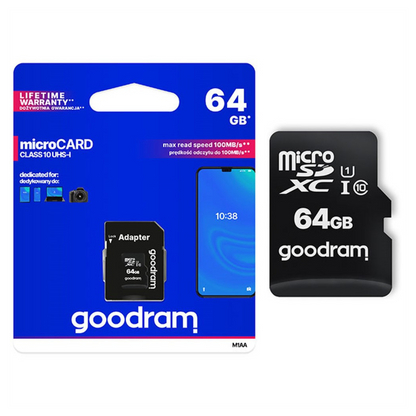 GOODRAM Micro SD Class 10 Memory Card with SD Adapter