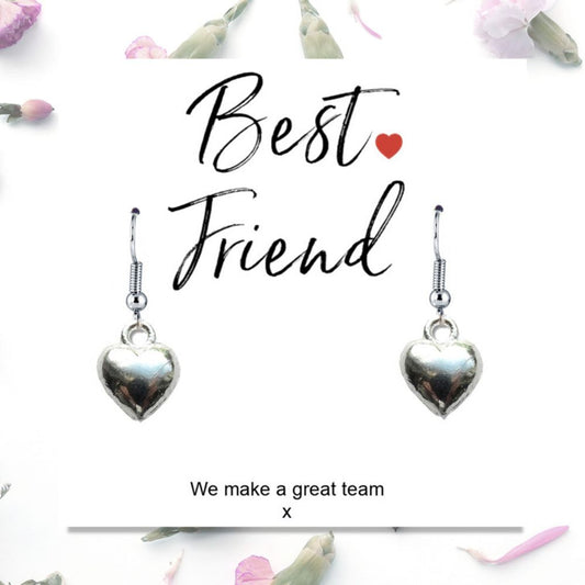 Best Friend Earrings & Message Card