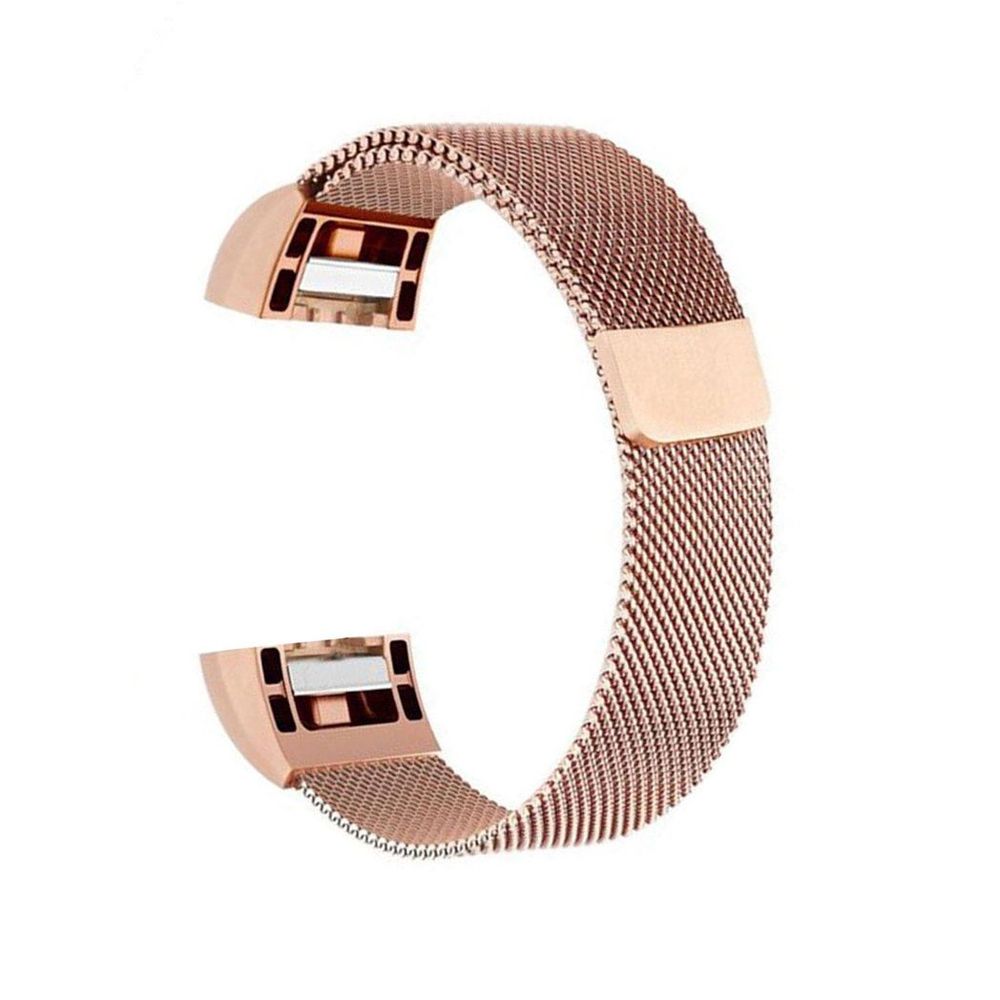 Aquarius Milanese Replacement Strap Band Compatible w/ Fitbit Charge2, Rose Gold