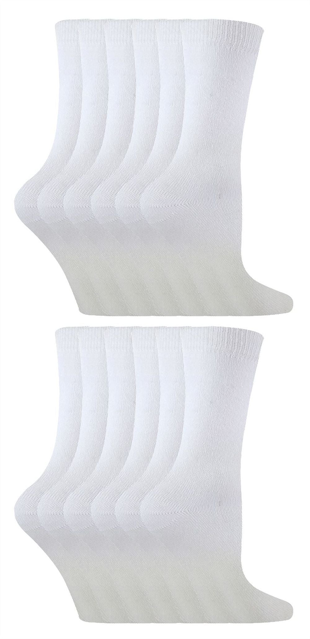 12 Pack KIDS Solid Colour Cotton Socks