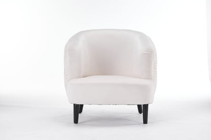 77CM CREAM VELVET ARM CHAIR