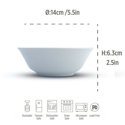 Ceramic Soup-Cereal Bowl Classical Hitit White 14cm