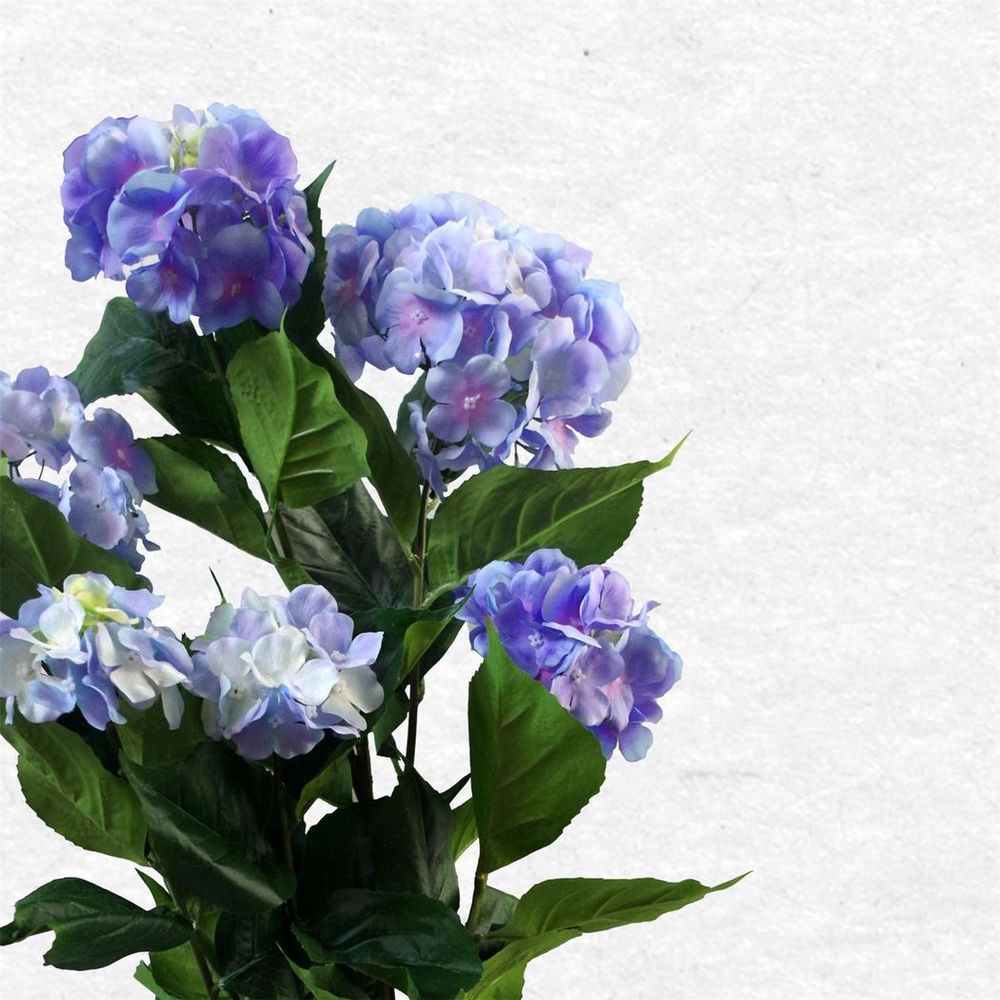 Artificial Hydrangea Flowering Plant Blue